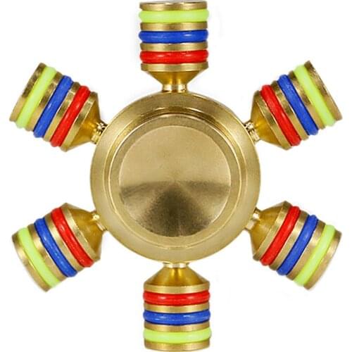 Rainbow Fidget Spinner Metal Finger Spinner Hand Spinner Brass For Stress Toy Spiner