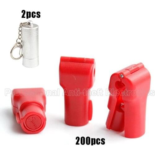 EAS stop lock for security display hook pegboard slatwall with detacher keys 202pcs