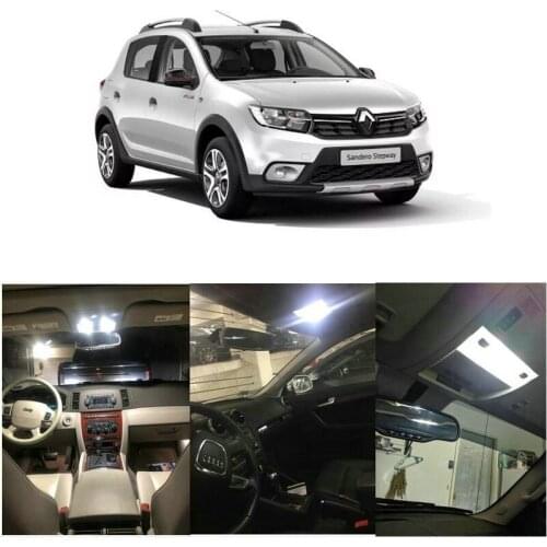 LED Interior Car Lights For Renault sandero stepway 2 b8 mk1 bs scenic 2 jm01 3 jz01 4 j9 car accessories lamp bulb error free