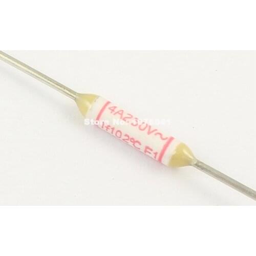 5pcs ELCUT Microtemp Thermal Fuse 102Degree TF Cutoff 4A 250V 221R