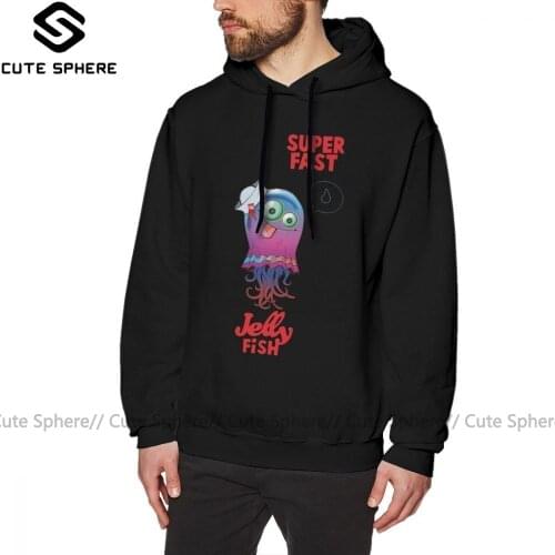 Gorillaz Hoodie Superfast Jellyfish Hoodies Large Long Pullover Hoodie Black Outdoor Warm Popular Cotton Mens Hoodies