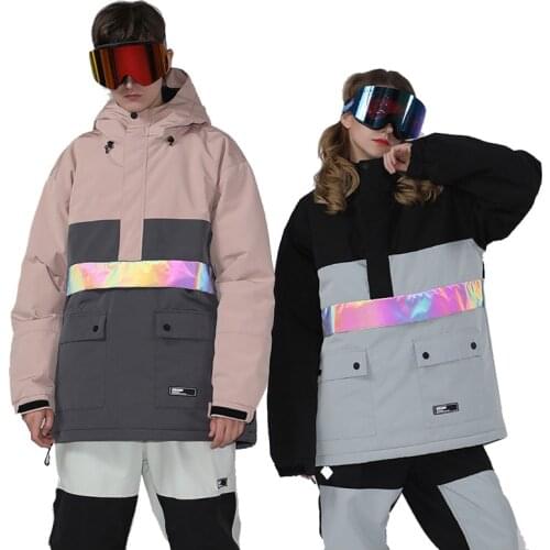 Thicken Warm Luminous Mens and Womens Snow Suit Wear Snowboarding Clothing Skiing Costumes 15k Waterproof Winter Jackets Unsex