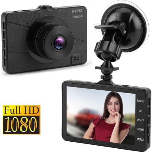 1080P 3.5in FHD 1080P Driving Recorder Dual Camera 140° Wide Angle G-Sensor Loop Recording Car DVR