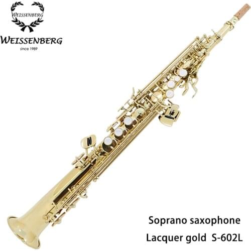 Weissenberg Bb Soprano saxophone S-602L Made in Taiwan Musical Professional Saxophone