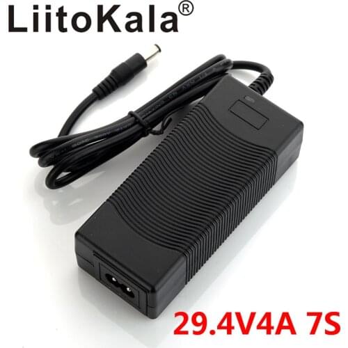 29.4V 4A 7S 24v li-ion battery pack charger Desktop type fast Power Supply Adapter AC E-bike Charger DC 5.5*2.1MM