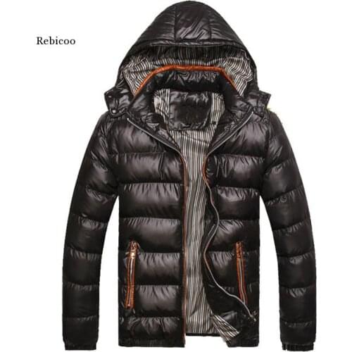 Winter Mens Coats Warm Thick Male Jackets Padded Casual Hooded Parkas Men Overcoats Mens Brand Clothing 5Xl