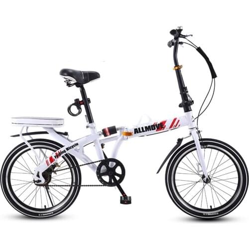 20 Inch Foldable Bicycle Ultra Light Portable Small Tire With Rear Frame