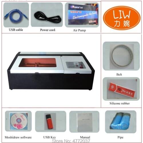 200*300mm small size co2 laser cutter marking machine mini laser engraver cnc router head diy