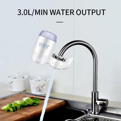 3L/Min Portable Mini Tap Water Filter Household Washable Ceramic Filter Activated Carbon Water Purifier With Replacement Filter