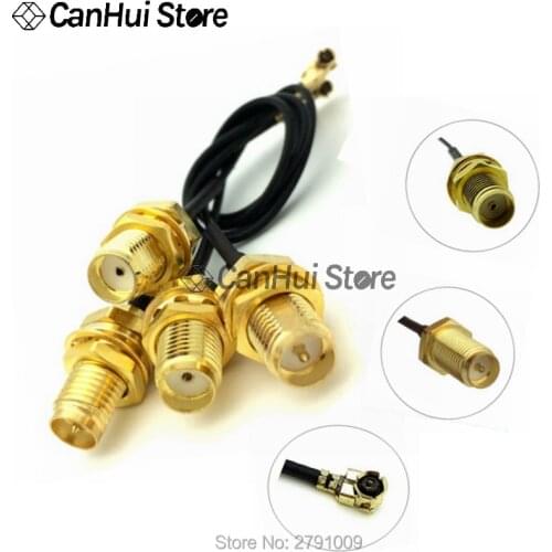 5pcs SMA Connector Cable Female hole Male needle to uFL/u.FL/IPX/IPEX RF Coax Adapter Assembly RG178 Pigtail Cable 1.13mm