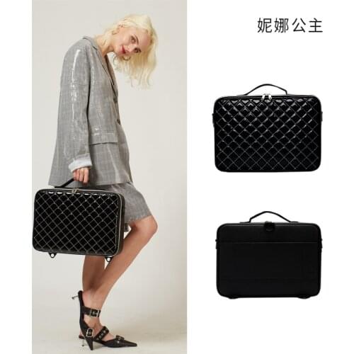 Suitcase Business makeup case Leather Cosmetic box carry on luggage Travel Waterproof makeup bag Designer luggage make up bag