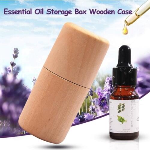 Essential Oil Storage Box Wooden Case For 10ml Essential Oil Bottle Durable Nail Polish Carrying Case For Travel