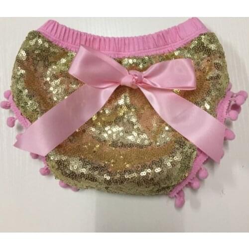 Baby Bloomers Sequins Cotton Summer Bloomers 2017 Baby Diaper Cover Newborn Ruffled Panties Baby Girls Infant Cotton Baby Short