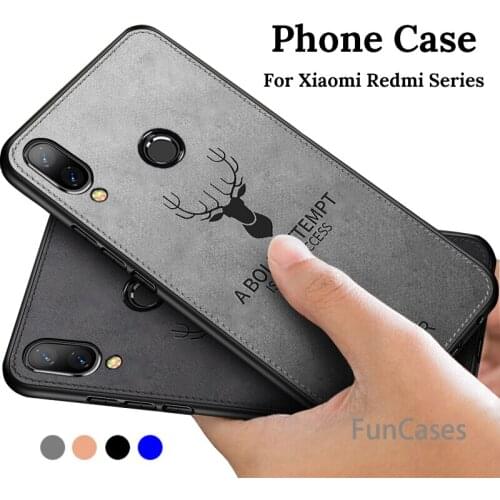 For Xiaomi Redmi 6A 6 Case Cover Redmi6 Pro Back Cover Silicone Edge Fabric Capa Xiomi Redmi 6A 6 Pro 5 Plus A6 Deer Cloth Coque