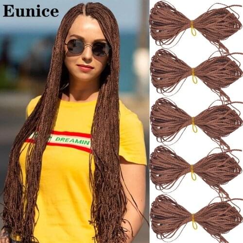 Eunice Zizi Braids Long Box Braids Synthetic Crochet Braid Hair Extensions Purple Pink Crochet Braiding Hair Zizi Braid Hair