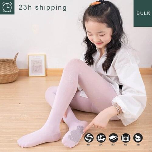 Leggings Silk Spring Autumn Velvet Tights Female Nylon Fashion Stockings Anti Slip Thin Baby Children Pantyhose Girls Long Socks