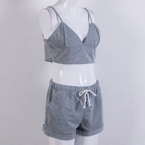 2019 Fashion Summer Casual Two Piece Set Vest + Shorts Sleepwear 2PCS Sportswear Womens Clothes Pajama Sets