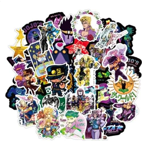 50Pcs Jojos Bizzare Adventure Graffiti Stickers Japanese Anime For Motorcycle Luggage Laptop Bicycle Skateboard Car styling