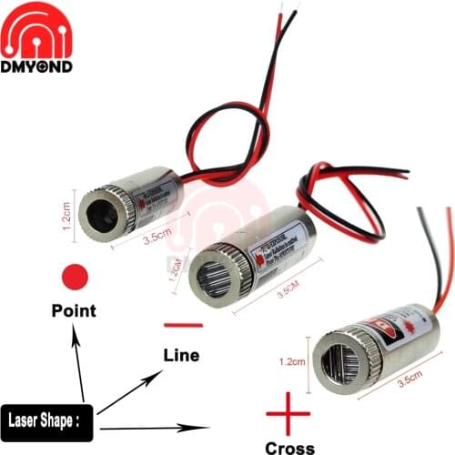 New Adjustable Beam 650nm 5mW Red Laser 3-5V Industrial Laser Head Point Line Cross Laser Module Lens Focusable Industrial Class
