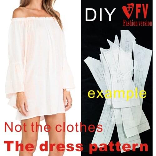 Dresses Sewing Pattern Template Cutting drawing Clothing DIY ((Not selling clothes)) BLQ- 123