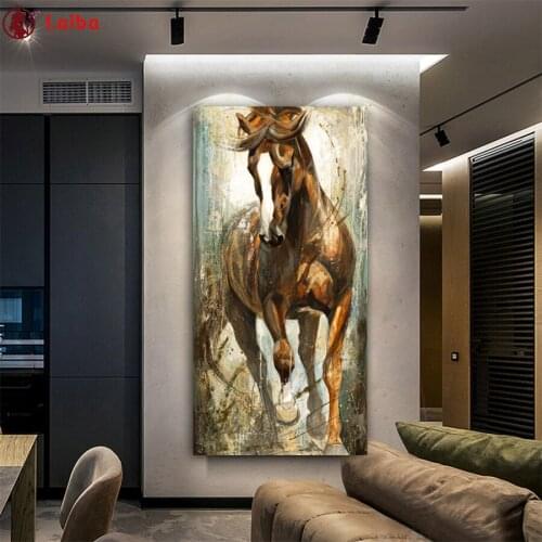 Full Diy diamond painting Hot Home Art, Galloping Horse picture rhinestones embroidery diamond mosaic 5d cross stitch decor