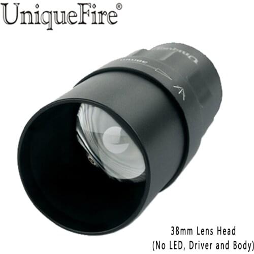 UniqueFire General 38mm Convex Lens Torchs Head Changeable (NO LED and Driver) for UF 1605 XML/XRE/850NM/940NM Flashlight