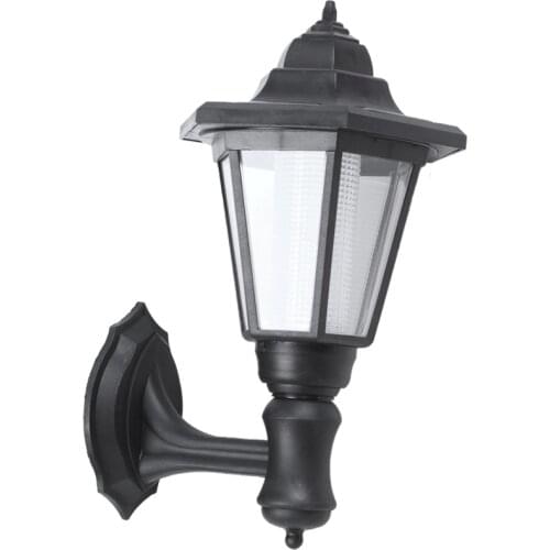 LED solar powered wall lanterns wall light lamp outdoor garden fence door