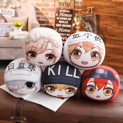 Cells at Work! Cute Decorative Cushion Throw EPS Pillow Anime Bed Sofa Gift Red Blood Cell Platelet White Blood Cell
