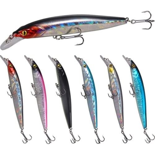 1Pcs 12cm 11.8g Minnow Fishing Lure Floating Crankbait Artificial Hard Bait Carp Bass Wobbler deep Diving Fishing Tackle