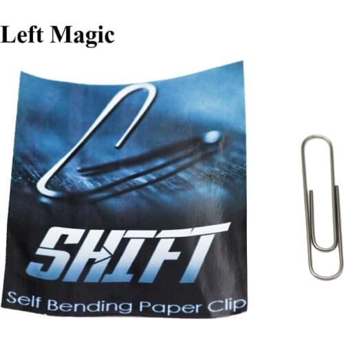1pcs Memory Mental Shift Self Bending Paperclip with instructions close up magic tricks Mentalism illusion magie toy sihir 83007