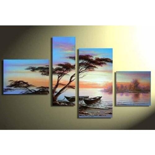 100% hand painting4pc Modern abstract art OIL Painting on Canvas NO FRAME