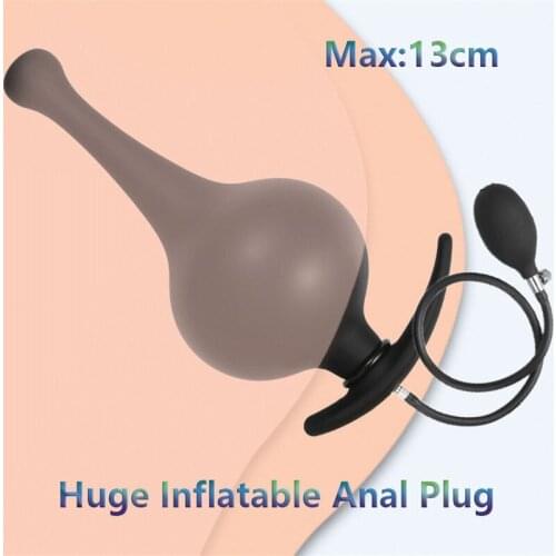Super Large Inflatable Huge Anal Plug Max 13cm Dildo Pump Anal Dilator Expandable No Vibrator Butt Plug Big Anal Balls Sex Toys