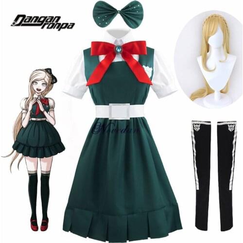 Anime Danganronpa 2 Wanhoop Sonia Nevermind Cosplay Jurk Vrouw Party Halloween Kostuum Jk Schooluniform En Pruik
