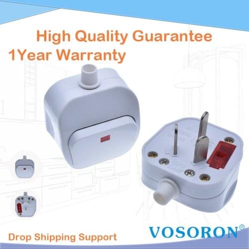 Australia Standard Power Switch Rewireable Plug With Fuse, Power Cord Cable 3-Pins Connector 10A/16A 250V