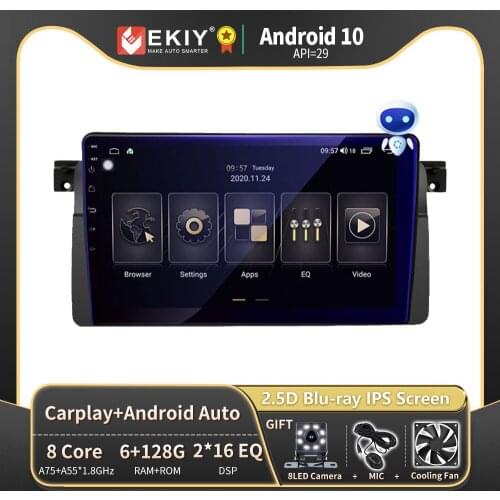 EKIY 6G 128G Android 10.0 Autoradio For BMW E46 M3 Rover 75 MG ZT Car Multimedia Video Player GPS Navigation Stereo Tape Recoder