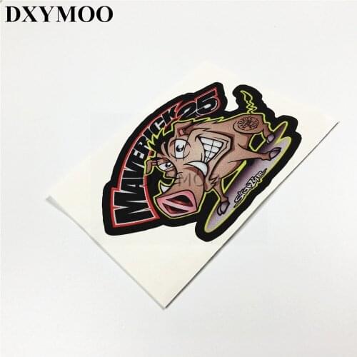 Car Styling Motorcycle Helmet Bike Vinyl Bumpers Reflective Car Stickers for Motor Sports Driver Maverick 25 Logo 12x8.7cm