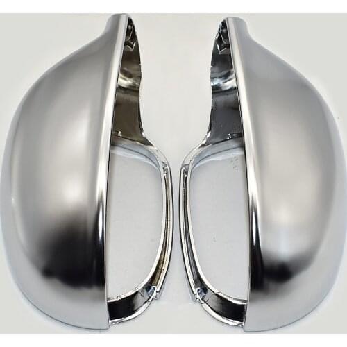ANZULWANG One Pair Rearview Mirror Case Side Mirror Chrome Matt Cover For VW Jetta 5 Golf MK5
