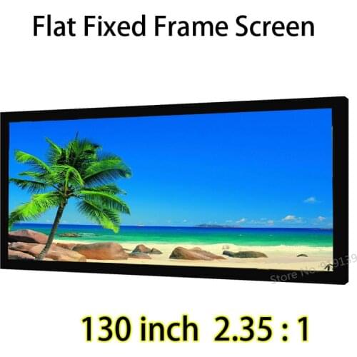 130" Diagonal Cinemascope 2.35:1 Flat Fixed Frame Projection Screen 1.2 Gain Quality Picture For Home Cinema Theater
