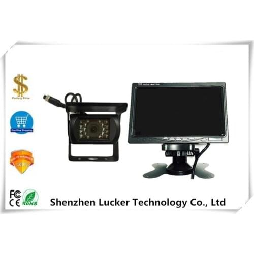 7 inch TFT LCD Monitor Kit DC12-24V and IP67 Rear View Backup Reversing Camera Aviation Connector For truck Bus