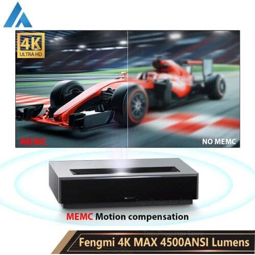 Formovie Fengmi 4K Max Laser Projection Home Theater ALPD3.0 4500ANSI Lumens Projector Ultra Short Throw Beamer Cinema Dolby DTS