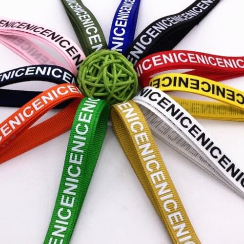 New 3/8"10mm Printed "Nice" Grosgrain Ribbon Wedding Party Decoration diy handmade Gift Wrapping Christmas New Year Supplies 1M