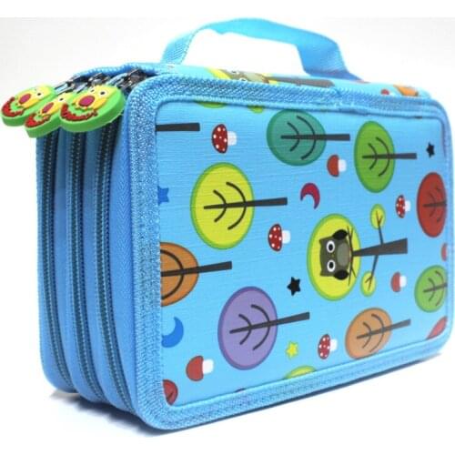 Cute Penal School Pencil Case Kawaii Cartoon Pen Bag 32/52/72 Holes Penalty Pencilcase Large Box Pouch for Girls Boy Stationery