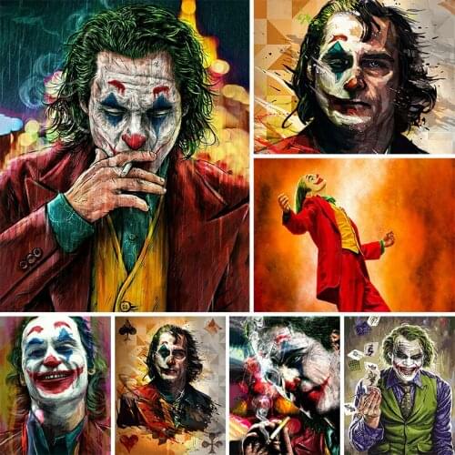 FSBCGT Clowns Oil Paint By Numbers Drawing On Canvas HandPainted Pictures By Number DIY Art painting Gifts Home Wall Decor