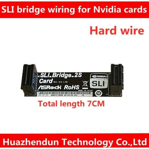 The new SLI bridge wiring hard line is used for Nvidia graphics card dual card single hard line total length 7CM 1pcs