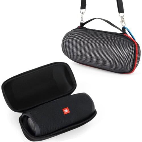 2019 Newest EVA Hard Travel Carrying Travel Case for JBL Charge 4 Charge4 Wireless Bluetooth Speaker (Black+Grid) Only Case