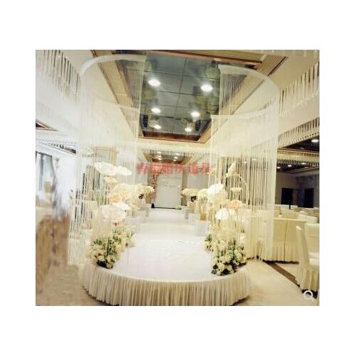 New wedding props, round stage decoration, half arc curtain, round ring curtain, S-shaped shelf, half arc frame