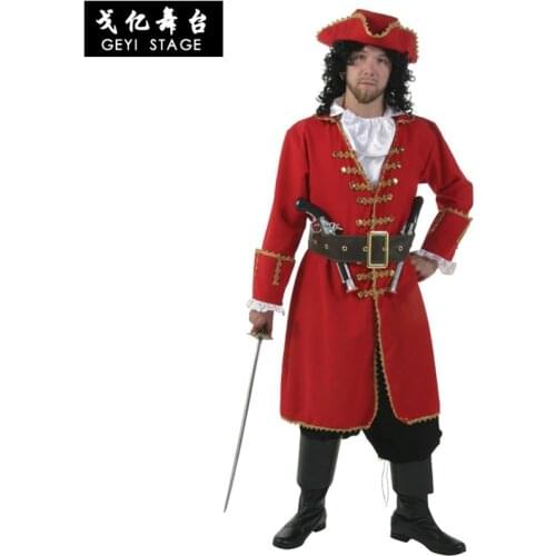 Pirate Gorgeous Costumes for Men Adult Halloween Male Captain Jack Sparrow Costume Pirates of the Cosplay