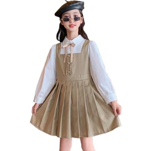 Teenage Girl Dresses Patchwork Dresses For Girl Casual Style Dress Kids Spring Autumn Girls Clothing