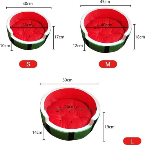Plush Dog and Cat Bed Home Comfort Pet Watermelon Bed Winter Pet Dens Small Dog Cat Kennel J2Y