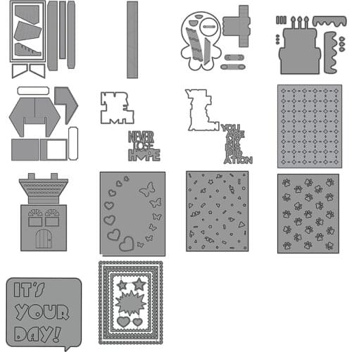 Cutting Dies Rectangular Rectangle Irregular Shape Frame Butterfly Heart Star For DIY Scrapbook Photo Album Craft Card 2021 New